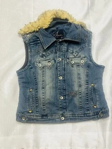 SOHO BABE XL WOMENS JEAN JACKET WITH FUR COLLAR - Picture 1 of 5