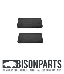 TRUCK / TRAILER RUBBER MUDFLAP 20" X 12" (508 X 305MM) PLAIN BLACK PAIR - Picture 1 of 9