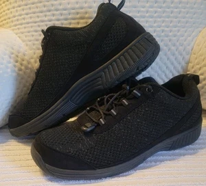 Orthofeet Herren Orthopädische Strick Lava Ohne Binden Turnschuhe Schwarz 11,5 Weite - Bild 1 von 5