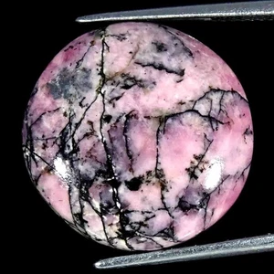 17.30Cts Natural Rhodonite Round Cabochon loose Gemstone 19x4mm - Picture 1 of 5