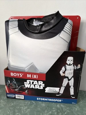 Disney Star Wars "Stormtrooper" Halloween Costume Boys Sz MEDIUM (8) NEW - Image 1 of 4