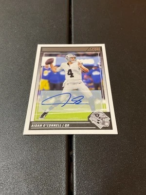 2024 PANINI SCORE AIDAN O’CONNELL AUTOGRAPH-LAS VEGAS RAIDERS-#147 - Image 1 of 3