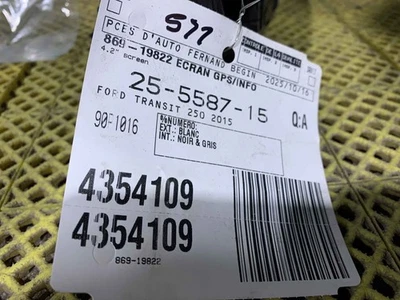 Used Infotainment Display fits: 2015 Ford Transit 250 4.2`` screen Grade A - Image 1 of 4