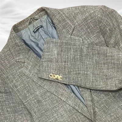 Blazer Giorgio Armani SOHO Gris Italia Seda Lino 42R 2BTN Doble Ventilación Foto 1 de 4