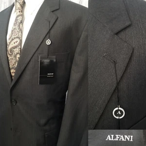 Neu ALFANI Herren Blazer 44L-46L grau Fischgrät Sport Mantel 👉$ 195 Jacke Einzelhandel - Bild 1 von 23