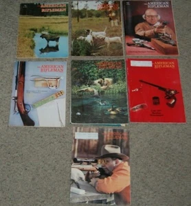 Lot 7 VTG American Rifleman 1970 1972 1974 1977 Magazines NRA Guns Buyers - Picture 1 of 4