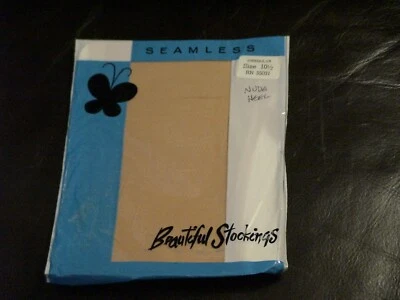 Hermosas Medias 1PR 60s 15 Den Tacón Desnudo Micromalla Beige Talla 10.5x32 RN35031 Foto 1 de 3