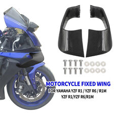 Carbon Fiber Winglets Wind Wing Fairing Kit For YAMAHA YZF-R1 R1 R1M 2015-2022
