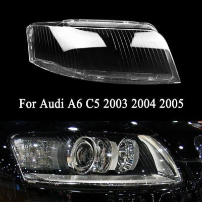 Ajuste para Audi A6 C5 2003 2004 2005 tampa da lente do farol transparente direita substituição - Imagem 1 de 4