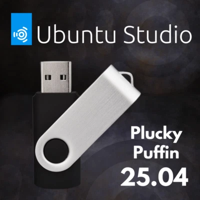 Ubuntu Studio 25.04 Plucky Puffin (2025) Linux USB Bootable Drive for Creators - Image 1 of 4