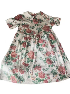 Vtg Esprit Mini Girls Floral Collar 1980s 100% Cotton USA Medium Bust 28 In - Picture 1 of 21