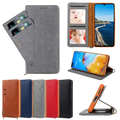Magnetic Wallet Case Card Leather Flip Cover for Huawei P20 Lite P30 P40 Pro - Image 1 of 4
