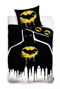Batman Bettwäsche Größe 135x200cm 80x80cm 100% Baumwolle EcoTex100 Standard Neu - Bild 1 von 1