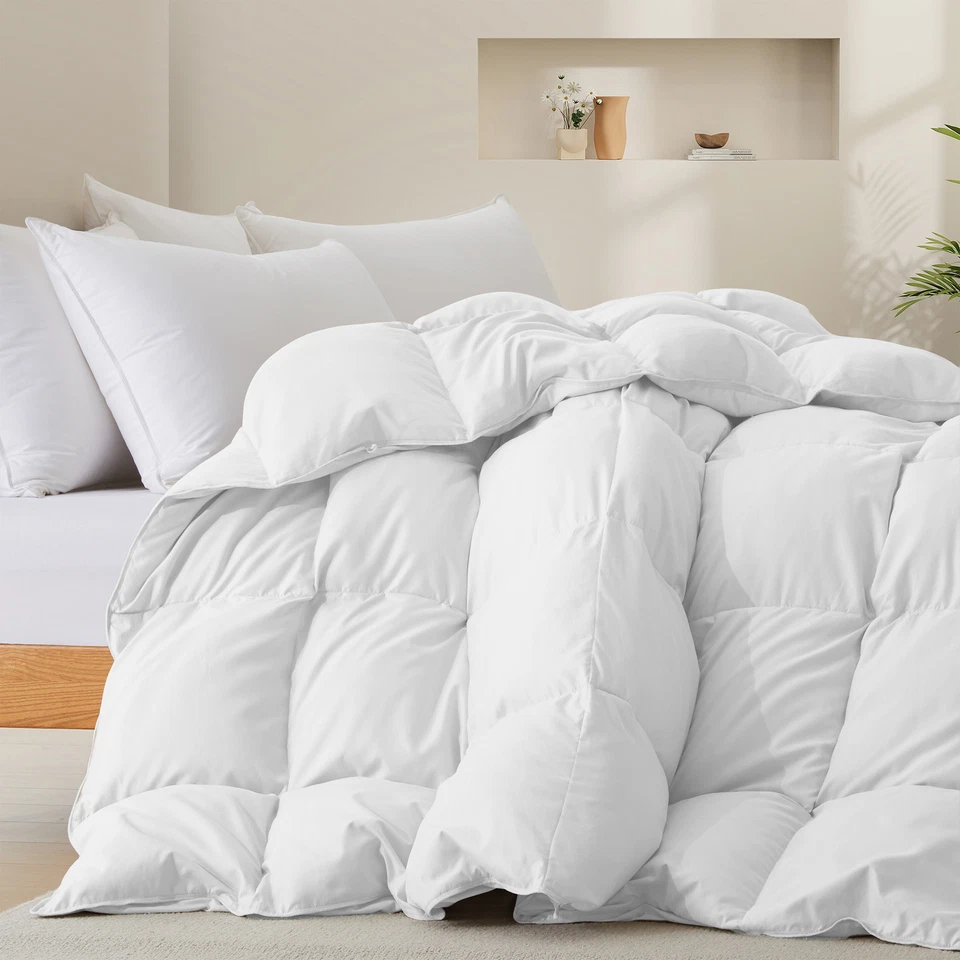 HOTEL Ultra Soft Cozy Sient Oversized Down Comforter, King or Queen Bed Blanket - Image 1 of 4