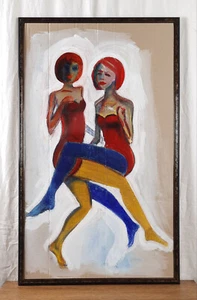 Novias, figura femenina, pintura multimedia mixta, artista ucraniano Zapotochny - Imagen 1 de 10