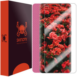 Skinomi Pink Carbon Fiber Skin Cover for Samsung Galaxy S21 Ultra [6.8 inch]