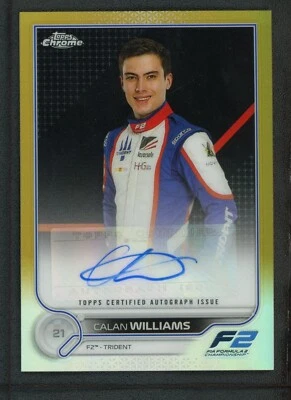 2022 CALAN WILLIAMS 11/50 AUTO TOPPS CHROME F2 TRIDENT GOLD AUTOGRAPHS - Image 1 of 2