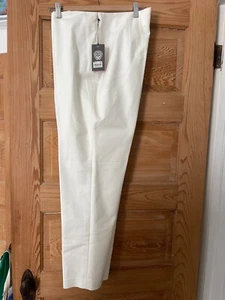 Vince Camuto Ankle Pants With Side Zipper New Ivory Size 14 - Picture 1 of 9