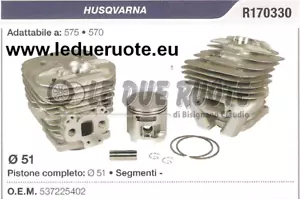 537225402 KIT CILINDRO E PISTONE HUSQVARNA 575 570 MOTOSEGA Ø 51 - Foto 1 di 1