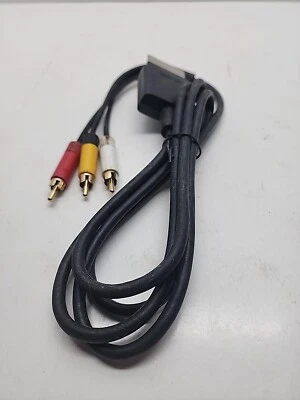 Genuine Official OEM Microsoft XBOX 360 S Slim Black Composite AV Cable - Image 1 of 3