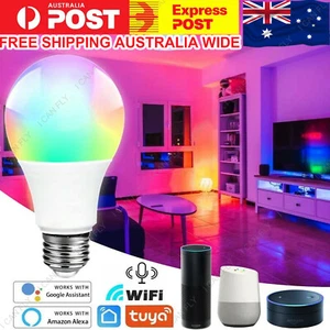 E27 WiFi Smart LED Light Bulb RGB Globe Color Lamp 9W For Alexa Google home D - Picture 1 of 12