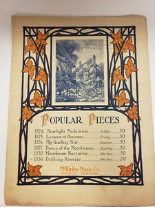 Sheet Music: Popular Pieces #1536 "Drifting" Reverie Wm. Orr 1913(SM2) - Picture 1 of 6