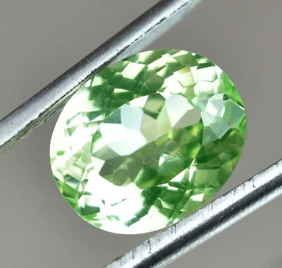 6.80 CT Natürlich Grün Peridot Ovale Form VVS Pak Lose Edelstein Agl Certified - Bild 1 von 4
