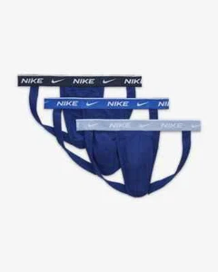 NUEVO CON ETIQUETAS 3 Auténticas NUEVAS CORREAS DEPORTIVAS NIKE DRI FIT AZUL PAQUETE DE 3 S M L XL - Imagen 1 de 2