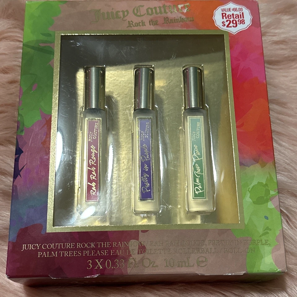 JUICY COUTURE Rock The Rainbow Set de Regalo Rah Rah Rouge Bonito en Palmera Púrpura Foto 1 de 1
