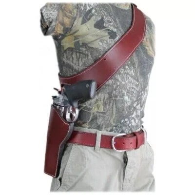 ADJUSTABLE LEATHER CHEST RIG GUN HOLSTER WITH AMMO HOLDER SHOULDER STRAP - Image 1 of 3