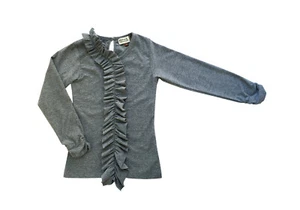 Sophie Catalou NWT Gray Ruffle Top Cotton Jersey Girls 4, 5, 6 - Picture 1 of 2