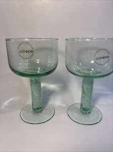 Vidreco 100% Recycled Glass Handmade In Spain Set Of 2 Cocktail/ Glasses - Picture 1 of 12