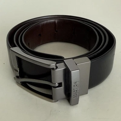 Cinturón reversible Kenneth Cole Reaction negro marrón talla 42 imitación cuero Foto 1 de 4
