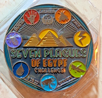 2022 Going Caching - Plagues of Egypt -  New Unactivated Challenge Geocoin - Image 1 of 2