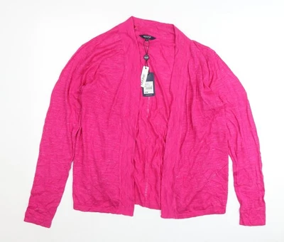 Maine New England Womens Pink Cardigan Size 16 Viscose Cotton Linen - Image 1 of 4