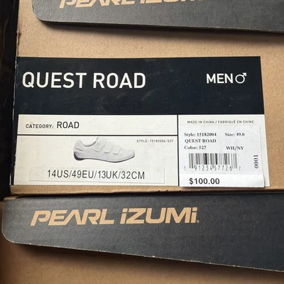 Новые мужские велосипедные туфли Pearl Izumi Quest размер 14 США /49 ЕС / 13 Великобритания - Изображение 1 из 4