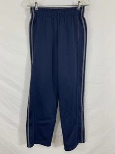 ADIDAS Mens S/SMALL Navy Blue Gray Polyester Warmup Athletic Joggers Wind Pants - Picture 1 of 13