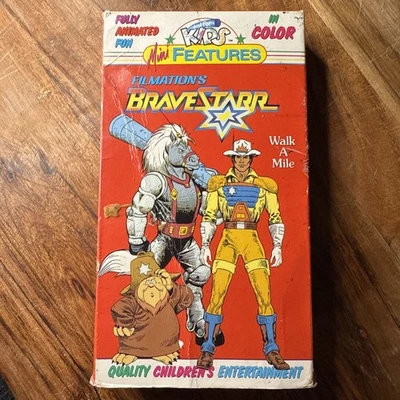 BraveStarr Walk A Mile VHS 1986 Just For Kids Mini Features Filmation Rare Film - Image 1 of 4
