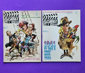 Vtg Lot Of 2 Flashback Magazines #2 June 1972 #3 Sep 1972 Golden Age Hollywood  - Picture 1 of 11