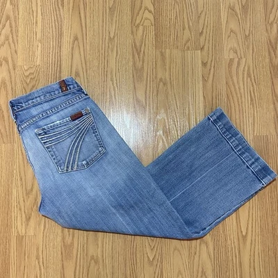 Pantalones de mezclilla para mujer Seven 7 For All Mankind Dojo acampanados lavado claro talla 29 Foto 1 de 4