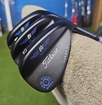 VOKEY SM4 BLACK NITRIDE 3 WEDGE SET 52-56-60 SPINE ALIGNED BLACK S300 - Image 1 of 4