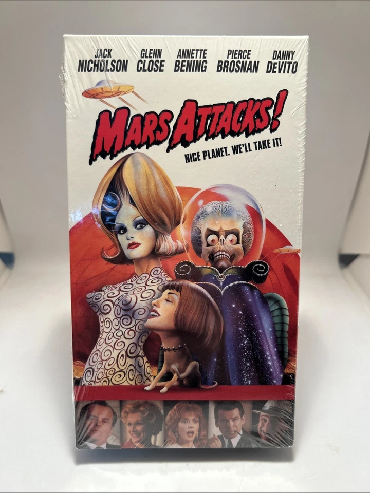 Mars Attacks! (VHS, 1997 Release) NEW FACTORY SEALED Watermarks Tim Burton! - Image 1 of 4
