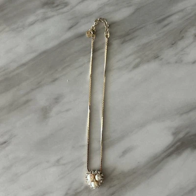 Christian Dior Vintage 1980s Flower Sunburst Crystal White Pearl 💯Authentic - Image 1 of 4