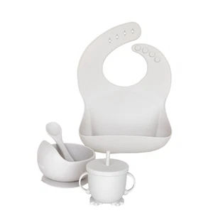 Silicone Feeding Set - Dove Grey - Picture 1 of 7