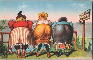 Comic Funny ¡A una hermosa vista! Postal vintage B130 - Imagen 1 de 2