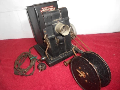 ANTIQUE KEYSTONE 578 MOVIEGRAPH 35MM HAND CRANK FILM PROJECTOR BOSTON USA - L395 - Image 1 of 4