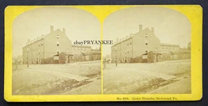 CSA Confederate CASTLE THUNDER PRISON Antique CIVIL WAR Stereoview Card RICHMOND - Picture 1 of 2