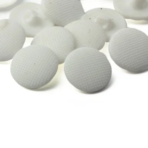 Lot (12) 1930s vintage Czech white dimple glass buttons 18mm - Picture 1 of 2