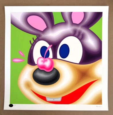 Kenz - Cherry On Top 2020 -  Signed Print ED 32 like EDGAR PLANS KAWS Mickey - Image 1 of 4