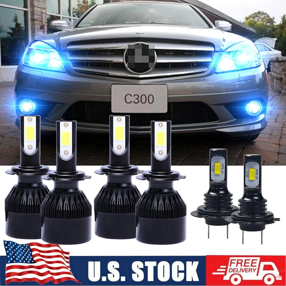 Combo faros LED + kit faros antiniebla 8000K para Mercedes-Benz R350 2006-2010 Foto 1 de 4